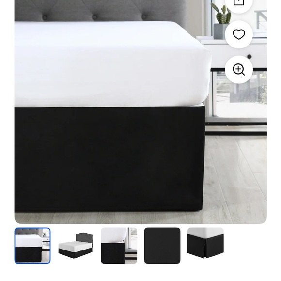 Mainstays Other - NWOT- Black queen bed skirt with 2 matching pillowcases